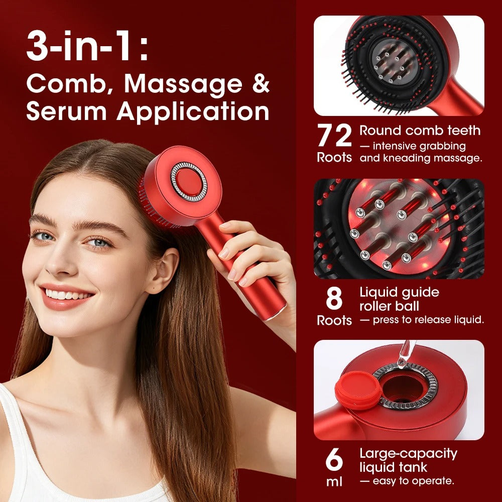NOVÉLIE 3-in-1 Red Light Scalp Massager & Oil Applicator