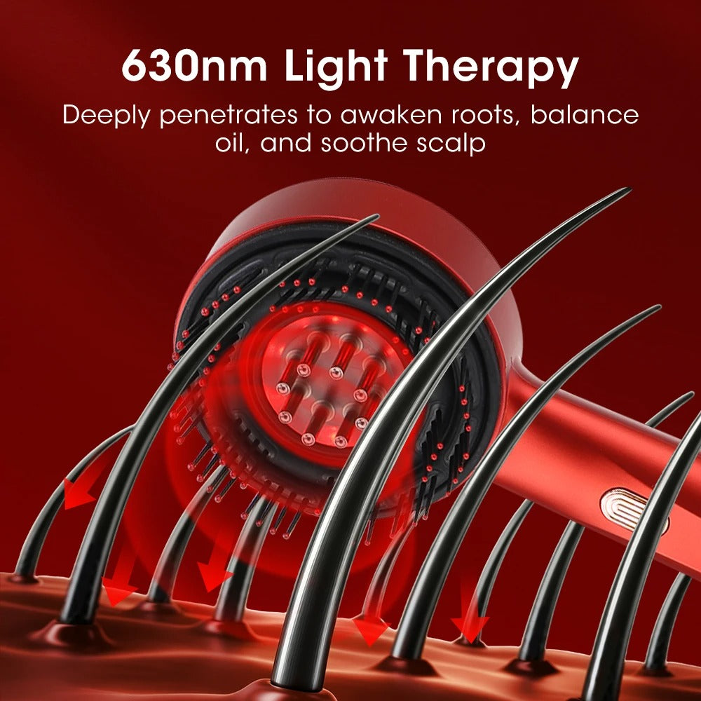 NOVÉLIE 3-in-1 Red Light Scalp Massager & Oil Applicator