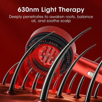 NOVÉLIE 3-in-1 Red Light Scalp Massager & Oil Applicator